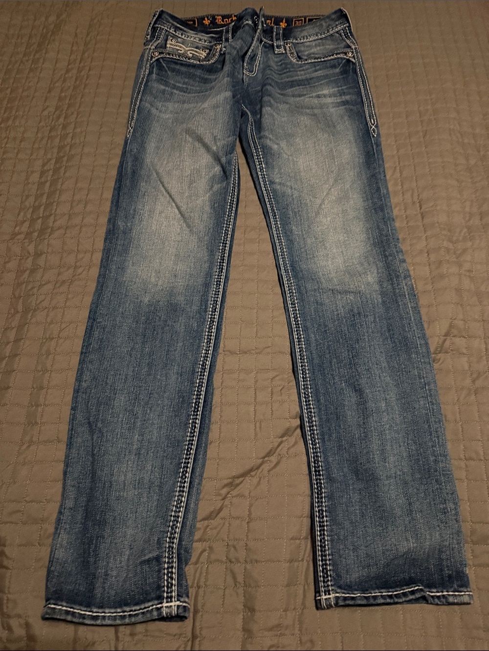 Rock Revival Classic Women's Blue Straight-Leg Jeans